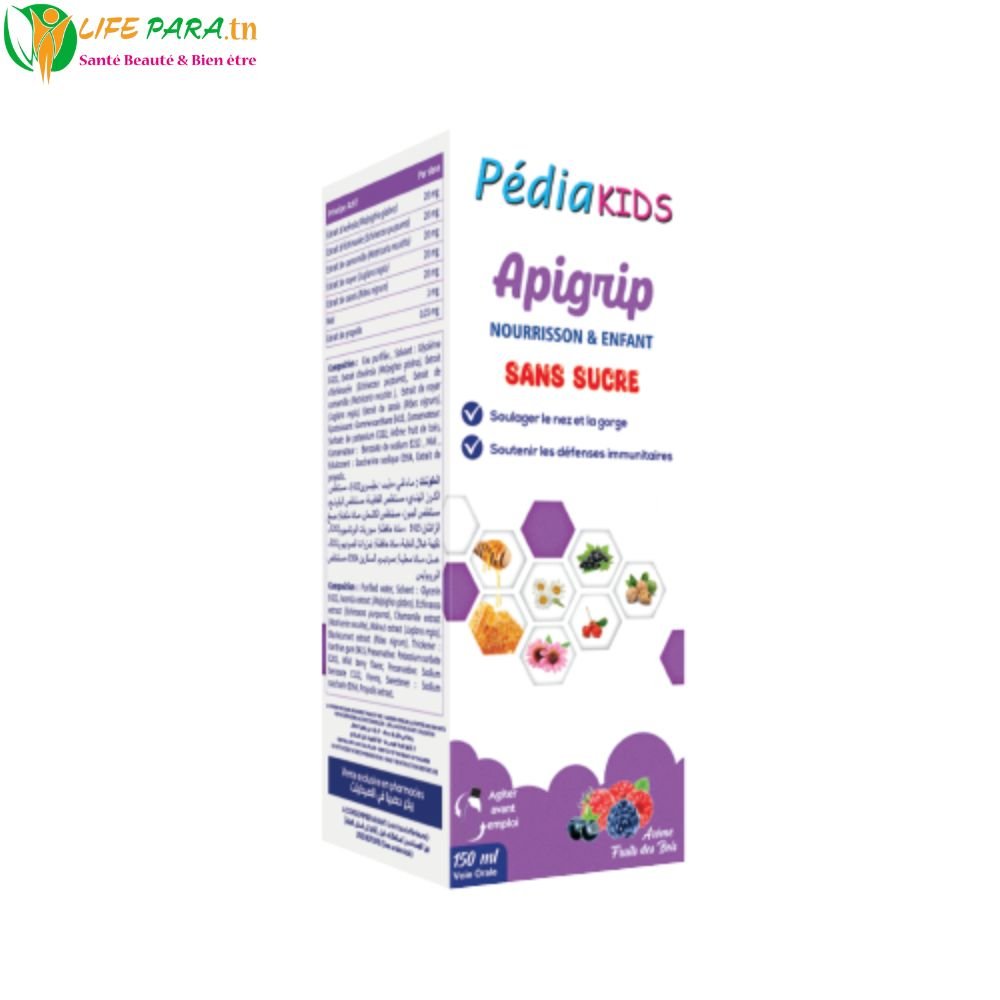 Pédiakids Apigrip Sans Sucre – 150 ml