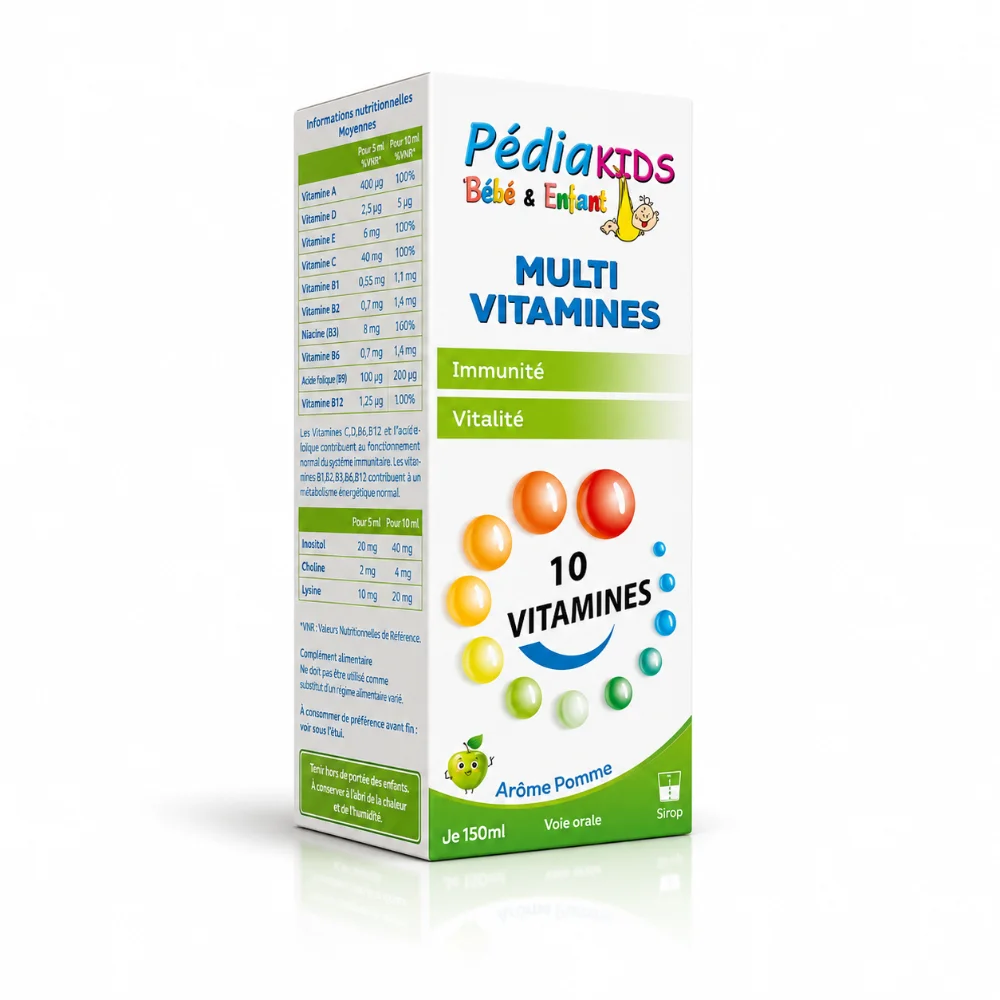 Pédiakids Multi Vitamines Pomme 150 ml Pédiakids Multi Vitamines Pomme 150 ml
