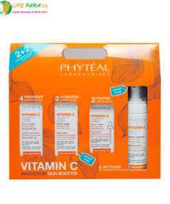 PHYTEAL Coffret Vitamine C Sérum Visage + Écran Invisible + (Mousse et Crème Gratuites)