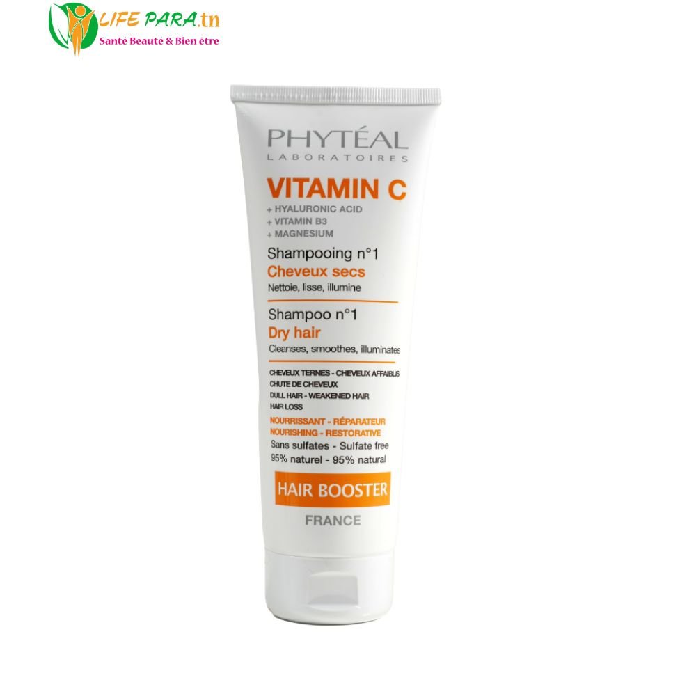 PHYTEAL Vitamine C Shampooing Booster N°1 – Cheveux Secs 250 ml