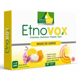 ETNOSANTÉ ETNOVOX Maux de Gorge Miel Citron 16 Comprimés