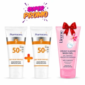 PACK PHARMACERIS : Pharmaceris S Spectrum Face Cream SPF50+ Duo & Lirene Gel Nettoyant au choix offert