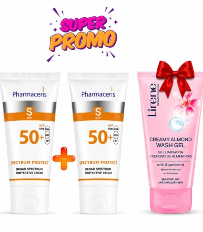 PACK PHARMACERIS : Pharmaceris S Spectrum Face Cream SPF50+ Duo & Lirene Gel Nettoyant au choix offert
