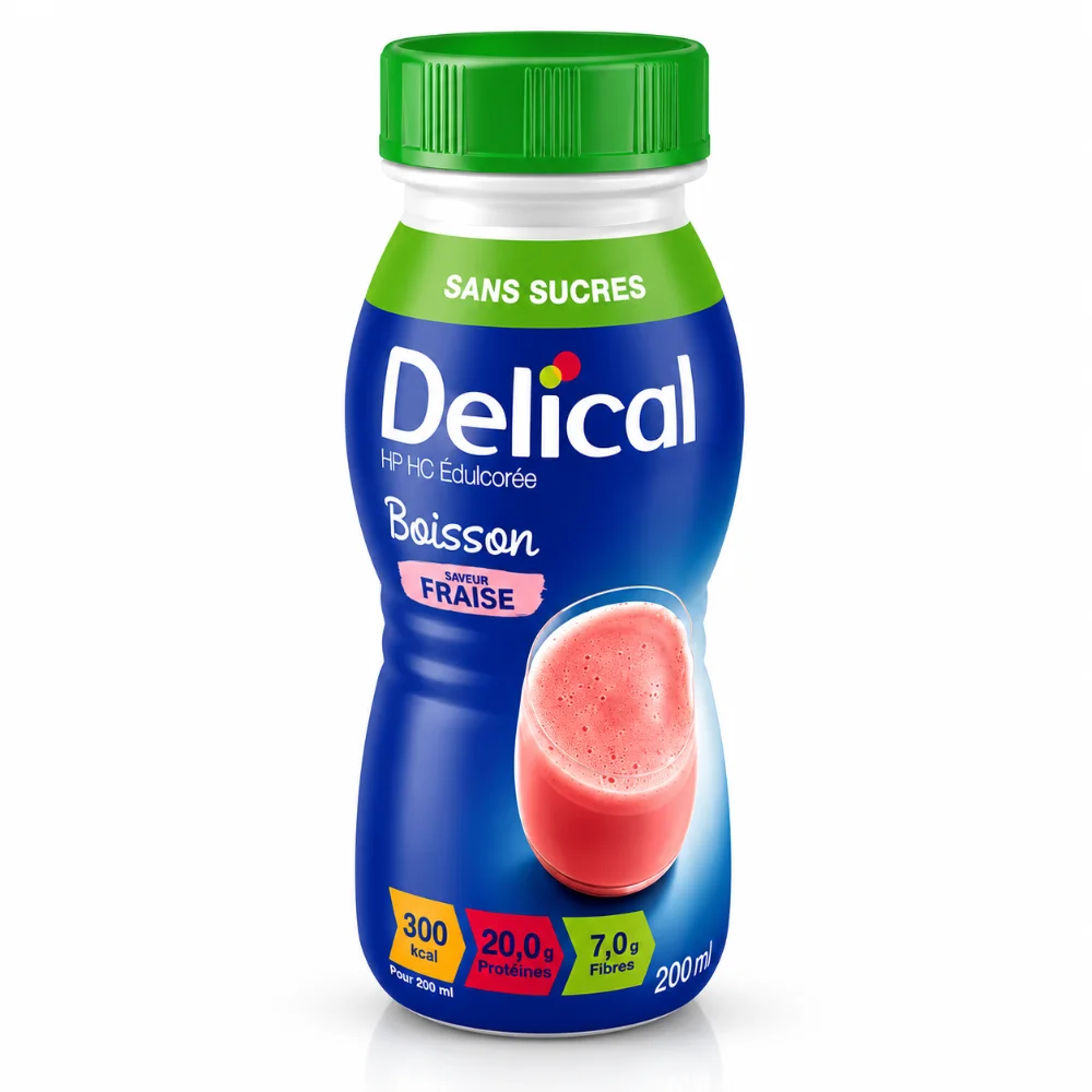 DELICAL Boisson Sans Sucre Fraise 200ml DELICAL Boisson Sans Sucre Fraise 200ml