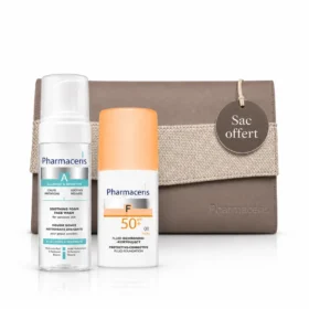 Pack Pharmaceris : Écran Teinté SPF50+ 30 mL + Mousse Nettoyante 150 ml + Trousse Offerte