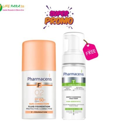 PHARMACERIS Pack Duo Pharmaceris F (02 Sand ou 01 Ivory) & Mousse T Offerte
