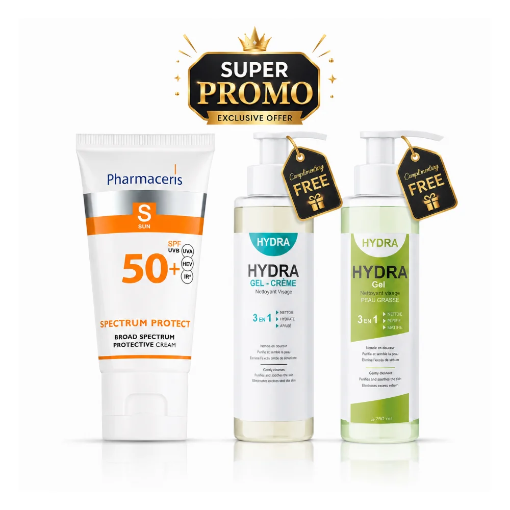 PHARMACERIS Pack Duo Pharmaceris S Spectrum Protect SPF50 + Vital Hydra gel nettoyant offert PHARMACERIS Pack Duo : Pharmaceris S Spectrum Protect SPF50 + Vital Hydra gel nettoyant offert Lifepara Tunisie