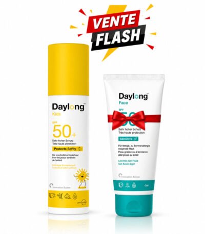 Pack Daylong Kids 150 ml + Daylong Face Gel Fluide Léger 50 ml offert