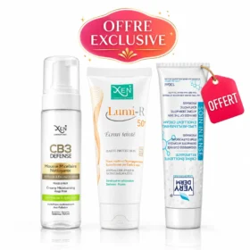 XEN Pack Trio (Lumi R écran + CB3 mousse 200 ml + Veryderm crème 100ml offerte) Lifepara Tunisie