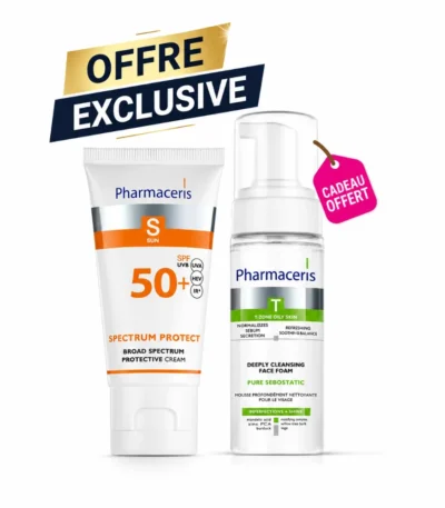 PHARMACERIS Pack Duo (S Spectrum Protect SPF 50+) + (Mousse T gratuite)