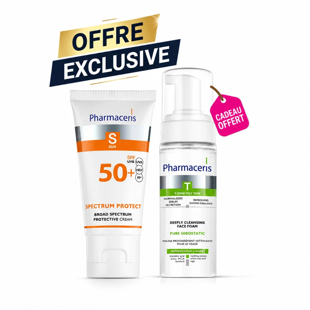 PHARMACERIS Pack Duo (S Spectrum Protect SPF 50+) + (Mousse T gratuite)