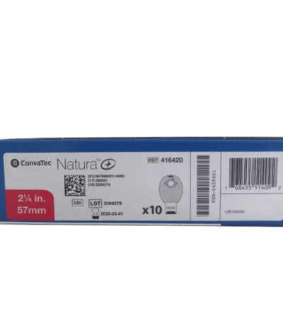 POCHE DE COLOSTOMIE NATURA 57 SCRATCH 1 PIÈCE est un dispositif de stomie avec filtre, fermeture InvisiClose et fixation scratch sécurisée. Diamètre 57 mm Système une pièce confortable Fermeture InvisiClose sécurisée Filtre anti-odeur intégré Fixation scratch stable
