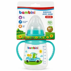 BAMBINI Biberon Large avec Anses 300ml 904-8859258609044