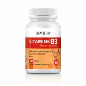 Bioherbs Vitamine B3 Nicotinamide, Boite de 60 gélules-6191423302391