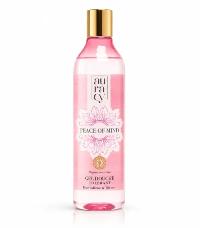 AURACY PEACE OF MIND GEL DOUCHE-6191557100863 EQUILIBRANT ROSE INDIENNE&THE VERT 400ML