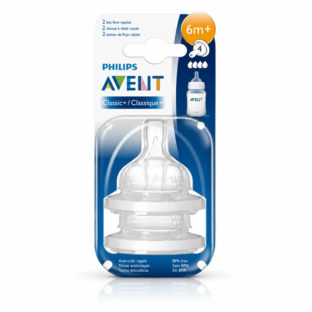 TETINE BIBERON AVENT CLASSIC ANTI-COLIC 2PIECES 6M+