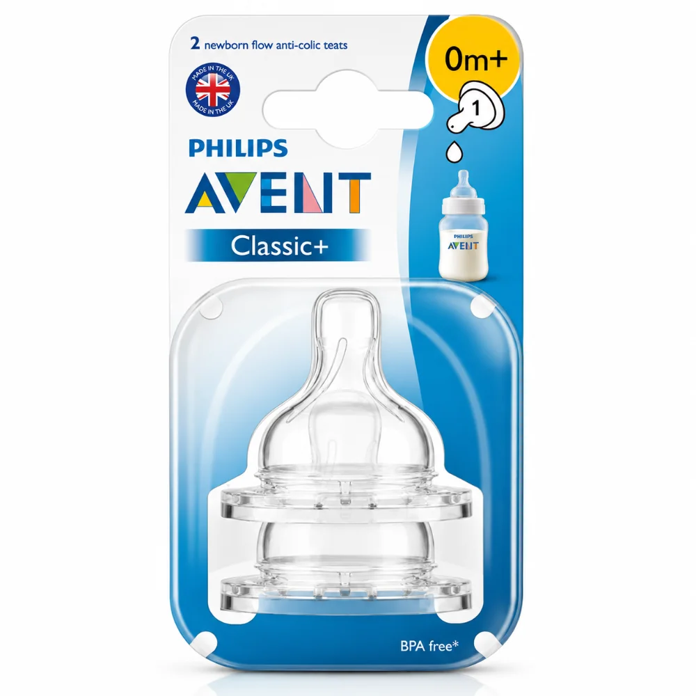 AVENT 2 Tétines Classic Anti-Colic 0M+ AVENT 2 Tétines Classic Anti-Colic 0M+-5012909010849