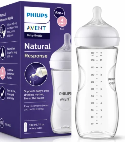 AVENT BIBERON NATURAL PLASTIQUE 6M+ SCY906 01 330ML