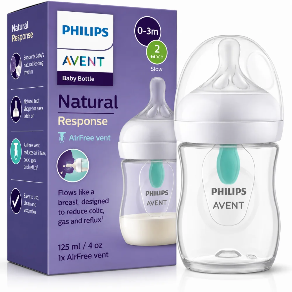 AVENT BIBERON NATUREL VALVE AIR FREE 0-3M SCY670/01 125ML