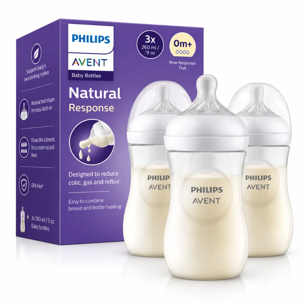 AVENT LOT DE 3 BIBERONS 1M+ SCY 903/03 260ML