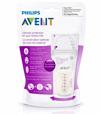AVENT SACHET DE CONSERVATION LAIT PRESTERILISE 25 PIECES