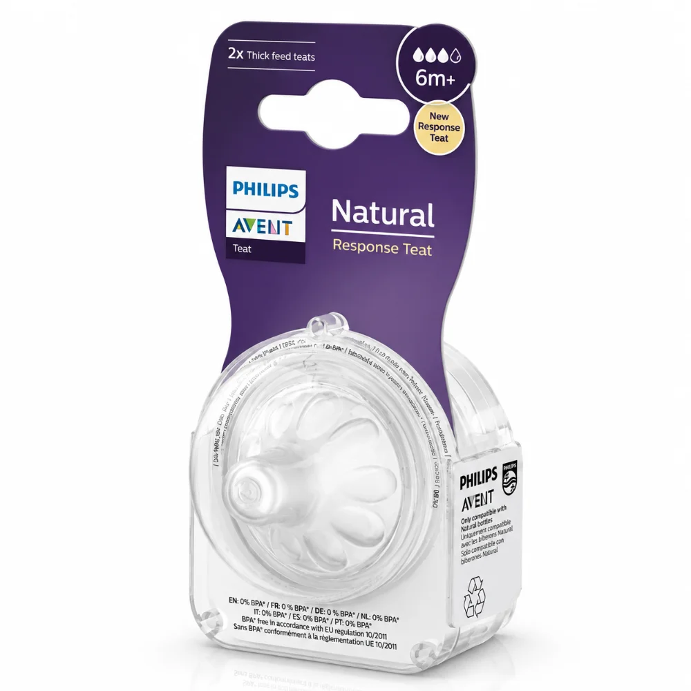 Philips Avent Tetines Natural Response 6m+ - Debit 5 - Lot De 2