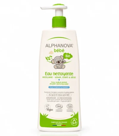 Alphanova Bébé Eau nettoyante bio toilette de bébé 500 ml-3760075070045