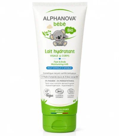 Alphanova Bébé Lait Hydratant Visage & Corps Bio 200ml-3760075072063