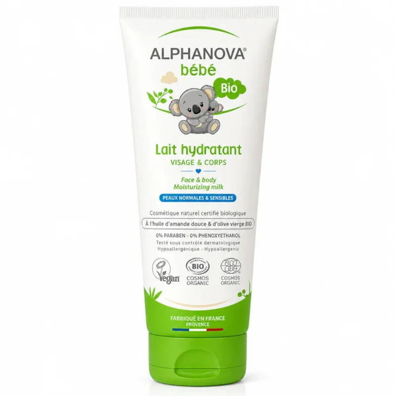 Alphanova Bébé Lait Hydratant Visage & Corps Bio 200ml-3760075072063
