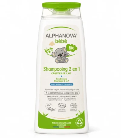 Alphanova Bébé Shampooing bébé bio 2 en 1 – croûtes de lait-3760075070304
