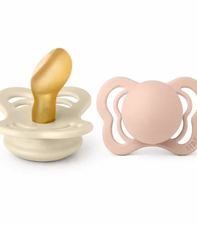 BIBS 02 SUCETTES COUTURE PACIFIER IVORY BLUSH SIZE1 0M+-5713795216802