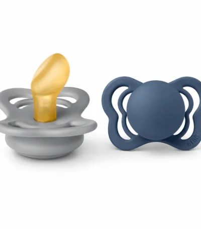 BIBS 02 SUCETTES COUTURE PACIFIER S CLOUD STEEL BLUE SIZE 1-5713795216772