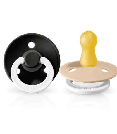 BIBS 02 SUCETTES PACIFIER BLACK GLOW VANILIA GLOW SIZE 1-5713795202409