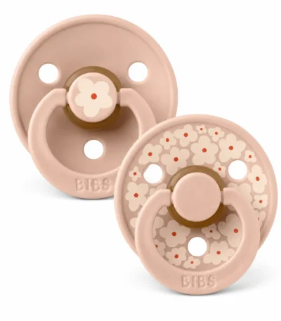 BIBS 2 SUCETTES COLOUR NATURAL RUBBER JASMINE BLUSH MIX SIZE 1-5713795259656