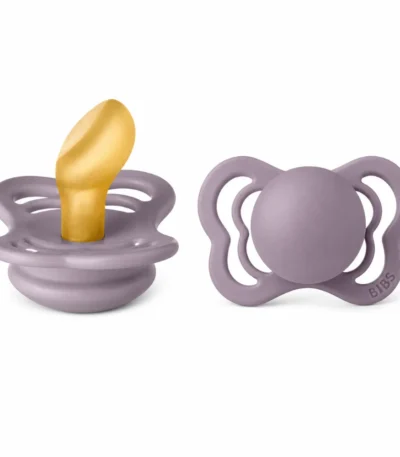 BIBS 2 SUCETTES COUTURE PACIFIER FOSSIL GREY MAUVE SIZE 1-5713795236794