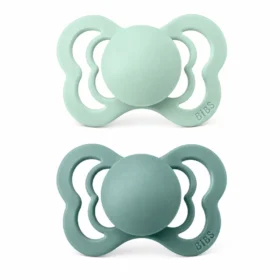BIBS 2 SUCETTES COUTURE PACIFIER NORDIC MINT ISLAND SEA SIZE 2-5713795221240