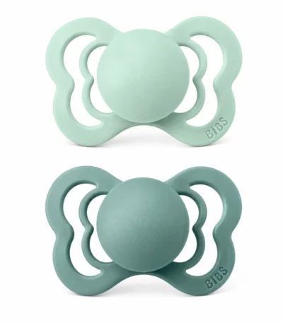 BIBS 2 SUCETTES COUTURE PACIFIER NORDIC MINT ISLAND SEA SIZE 2-5713795221240