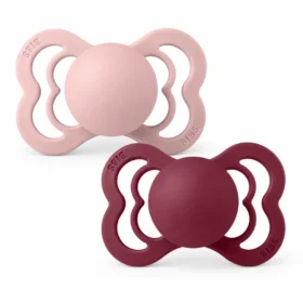 BIBS 2 SUCETTES SUPREME PACIFIER PINK PLUM ELDERBERRY SIZE 2-5713795228485