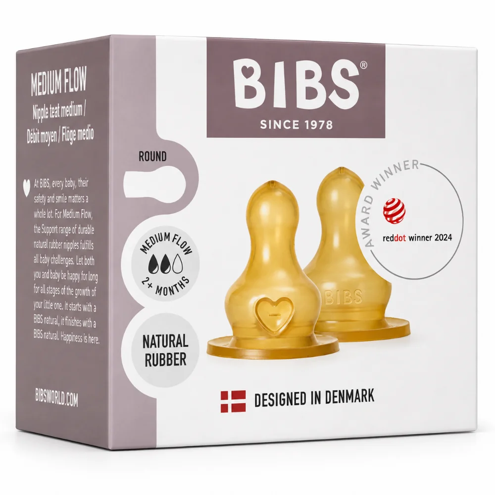BIBS 2 TETINES RONDES LATEX BIBERON A DEBIT MOYEN 2M+ BIBS 2 TETINES RONDES LATEX BIBERON A DEBIT MOYEN 2M+-5713795265275