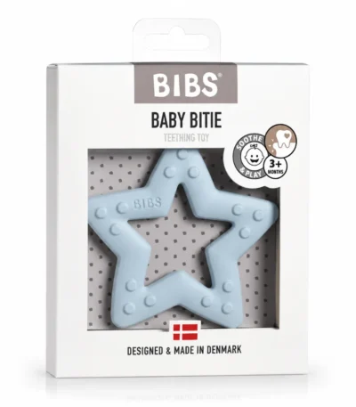 BIBS BABY BITIE ANNEAU DE DENTITION STAR BABY BLUE-5713795209835