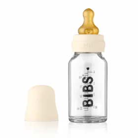 BIBS BABY GLASS BOTTLE BIBERON EN VERRE IVORY 110ML-5713795220885