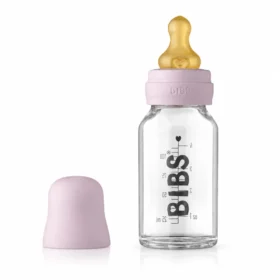 BIBS BABY GLASS BOTTLE COMPLETE SET DUSKY LILAC 110ML-5713795248803