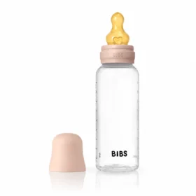 BIBS BIBERON BOTTLE LATEX MEDIUM FLOW BLUSH 270ML-5713795265374