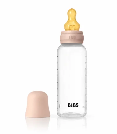 BIBS BIBERON BOTTLE LATEX MEDIUM FLOW BLUSH 270ML-5713795265374