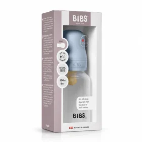 BIBS Biberon Latex Slow Flow Baby Blue 150 ml-5713795265329