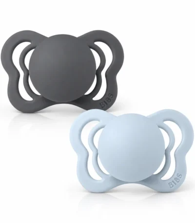 BIBS Iron Baby Blue Size 1 2 Sucettes 0M+-5713795217595