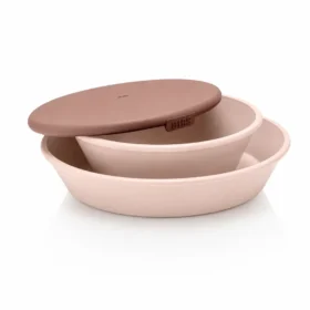 BIBS MINI MEAL DINNER SET LOT DASSIETTES 3 PIECES BLUSH-5713795230945