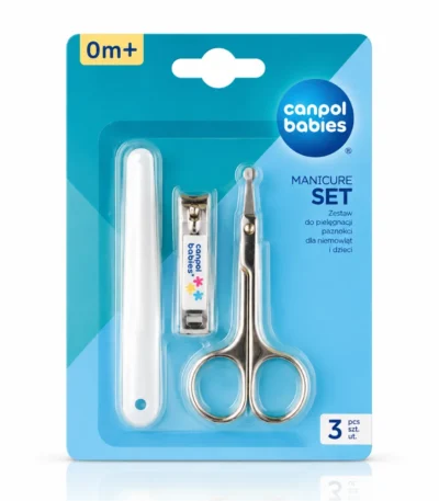CANPOL BABIES SET CISEAU BEBE+COUPE ONGLES+LIME-5901691881686