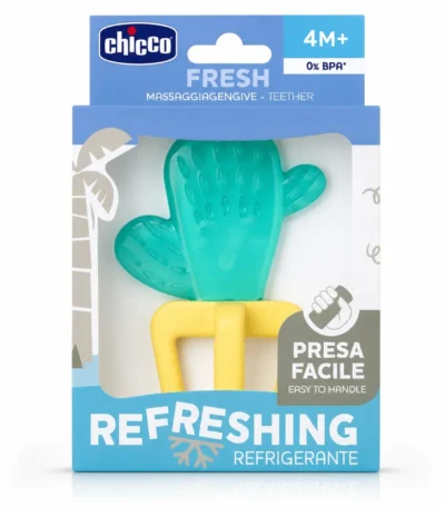 CHICCO - ANNEAU DE DENTITION REFRIGERANT AVEC EAU CACTUS +4MOIS-8058664143450