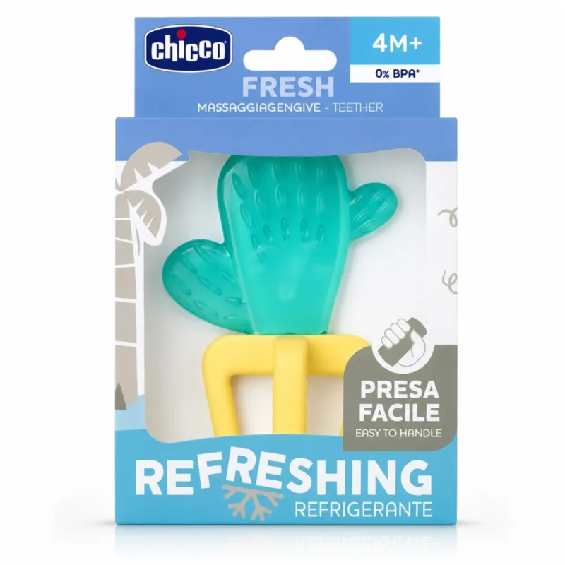 CHICCO - ANNEAU DE DENTITION REFRIGERANT AVEC EAU CACTUS +4MOIS-8058664143450